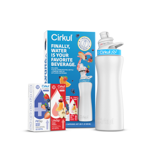 22oz. White Stainless Steel Bottle Starter Kit - Essential Set