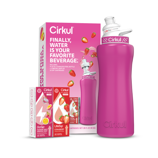 32oz. Hot Pink Stainless Steel Bottle Starter Kit - Simple Edit