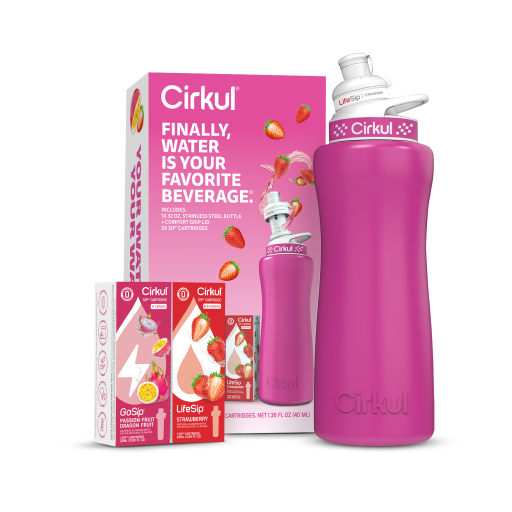 32oz. Hot Pink Stainless Steel Bottle Starter Kit - Simple Edit