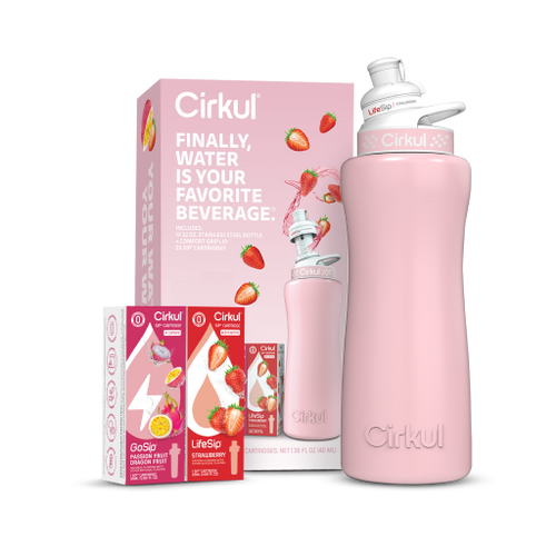 32oz. Blush Pink Stainless Steel Bottle Starter Kit - Fresh Pair